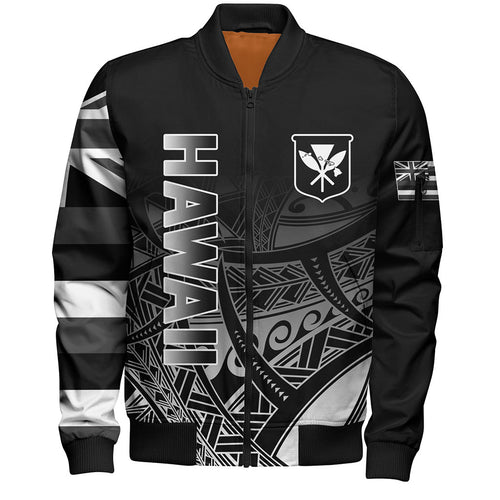 Hawaii Bomber Jacket Kanaka Tribal Style Gradient