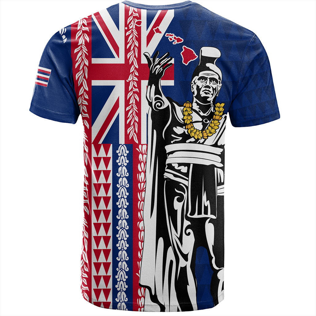 Hawaii T-Shirt King Aloha Flag With Flower Lie Beautiful