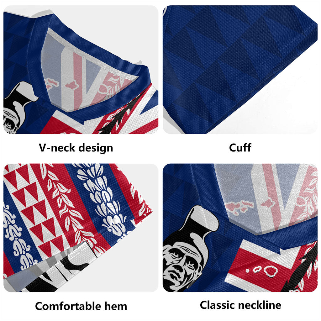 Hawaii Rugby Jersey King Aloha Flag With Flower Lie Beautiful