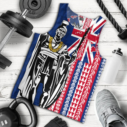 Hawaii Tank Top King Aloha Flag With Flower Lie Beautiful