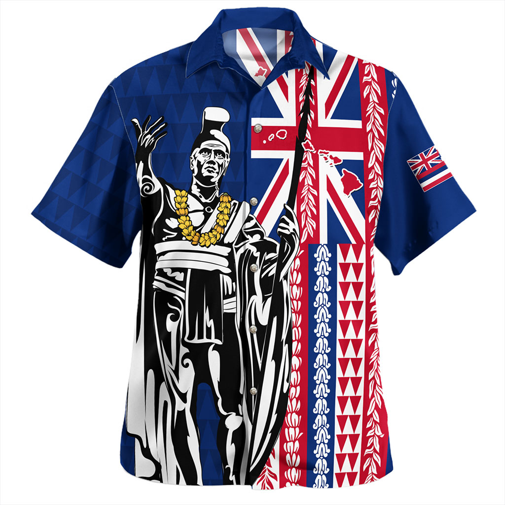 Hawaii Hawaiian Shirt King Aloha Flag With Flower Lie Beautiful