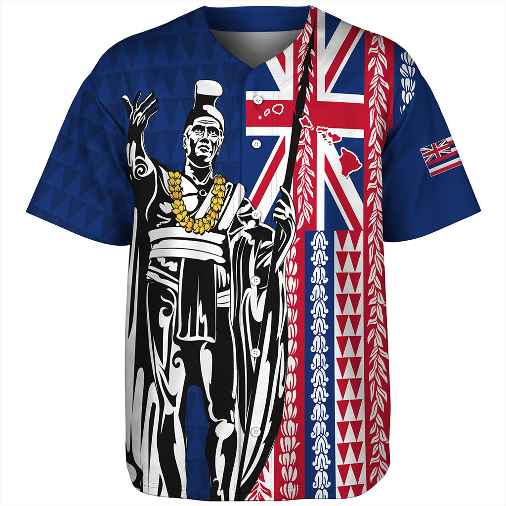Hawaii Baseball Shirt King Aloha Flag With Flower Lie Beautiful