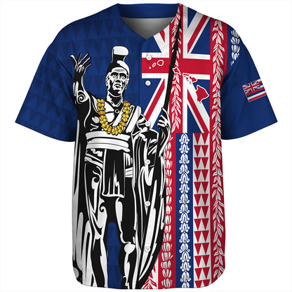 Hawaii Baseball Shirt King Aloha Flag With Flower Lie Beautiful