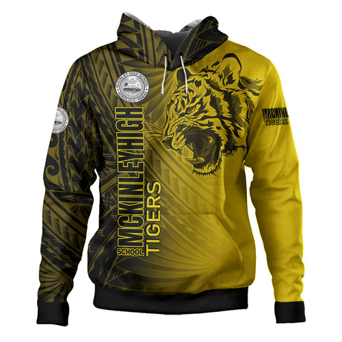 Hawaii McKinley High School Hoodie - Custom Tigers Mascot Hawaii Patterns