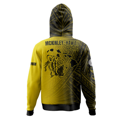 Hawaii McKinley High School Hoodie - Custom Tigers Mascot Hawaii Patterns