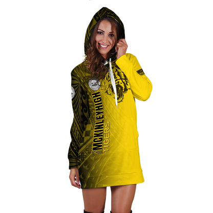 Hawaii McKinley High School Hoodie Dress - Tigers Mascot Hawaii Patterns