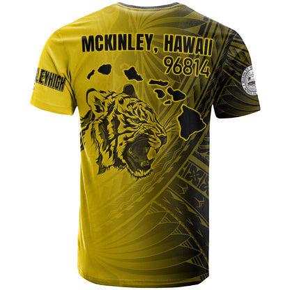 Hawaii McKinley High School T-Shirt - Custom Tigers Mascot Hawaii Patterns
