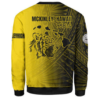 Hawaii McKinley High School Sweatshirt - Tigers Mascot Hawaii Patterns