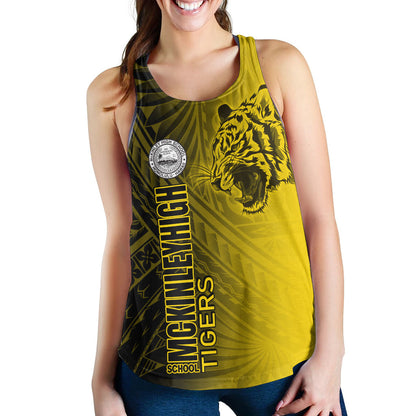 Hawaii McKinley High School Women Tank - Tigers Mascot Hawaii Patterns