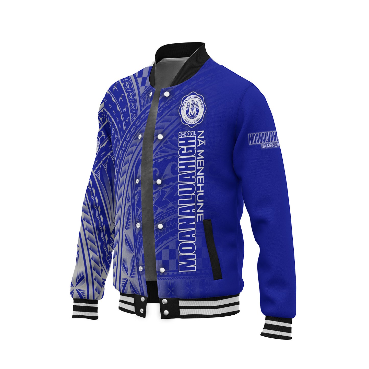 Hawaii Moanalua High School Baseball Jacket - Moanalua Na Menehune Hawaii Patterns