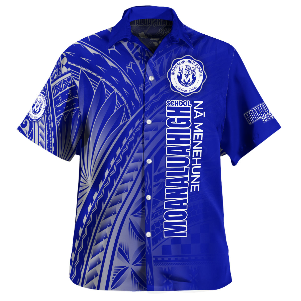 Hawaii Moanalua High School Hawaiian Shirt - Moanalua Na Menehune Hawaii Patterns