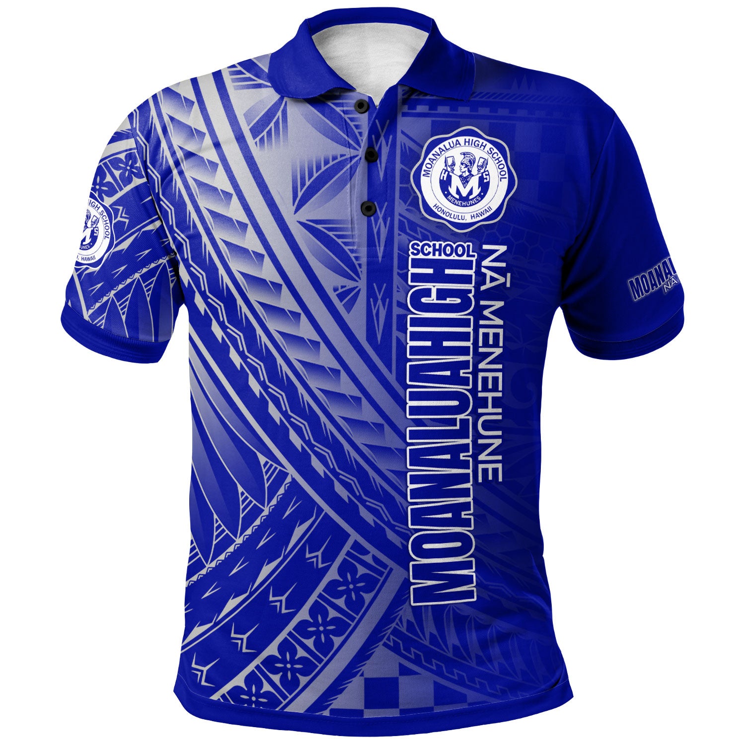 Hawaii Moanalua High School Polo Shirt - Custom Moanalua NÃ„Â Menehune Hawaii Patterns