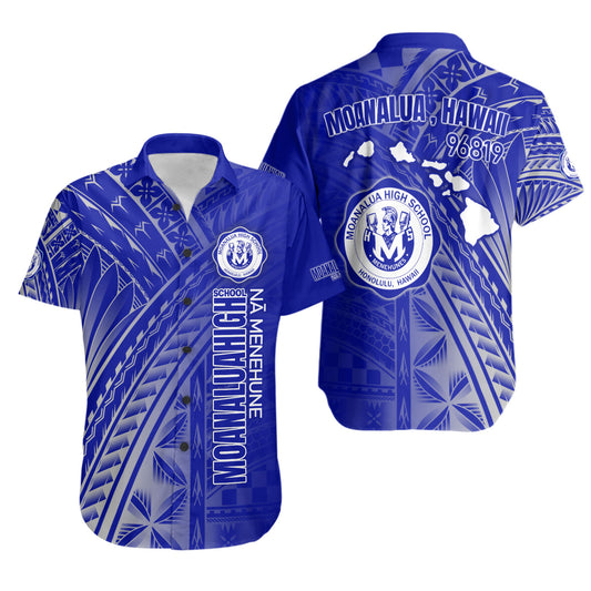 Hawaii Moanalua High School Short Sleeve Shirt - Moanalua Na Menehune Hawaii Patterns