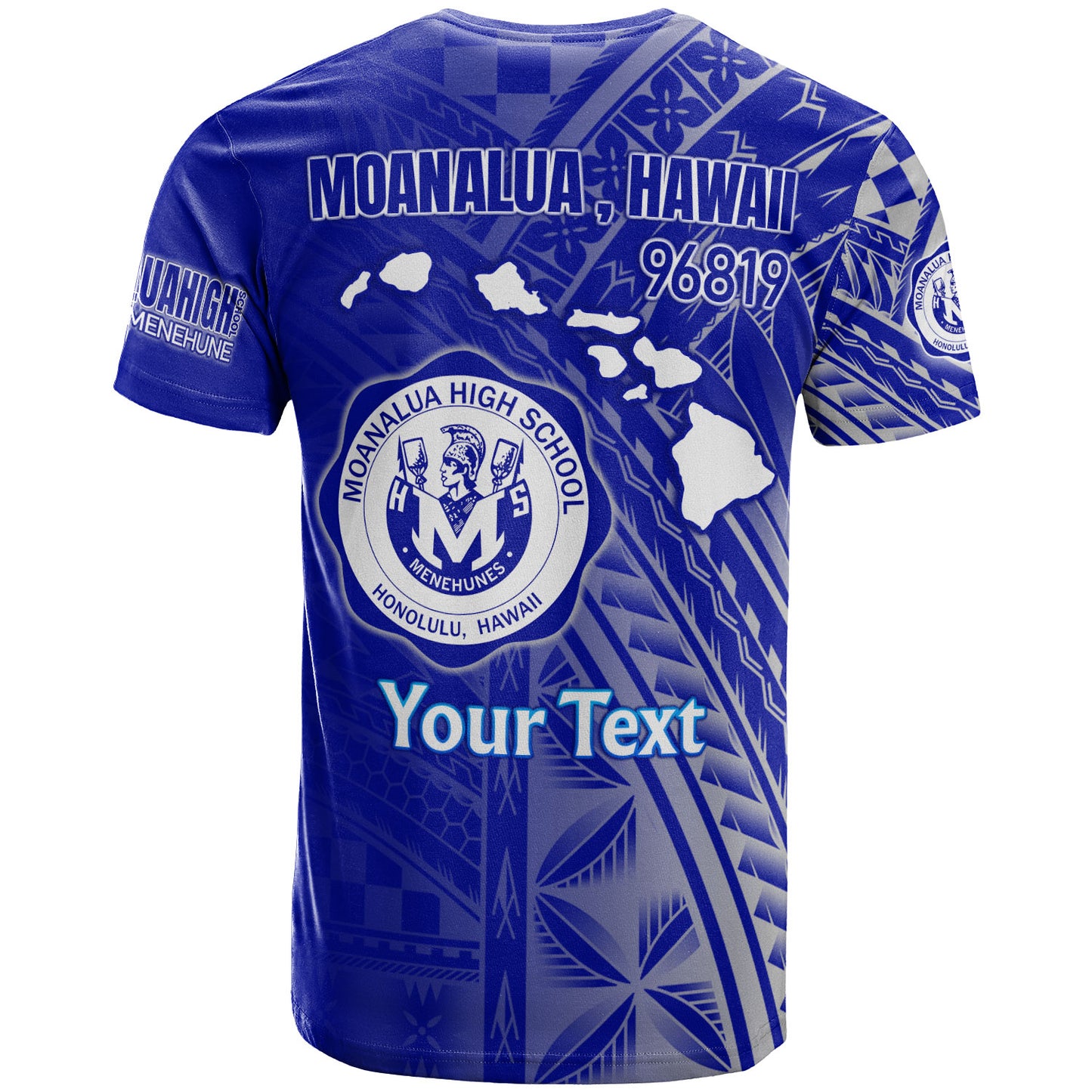 Hawaii Moanalua High School T-Shirt - Custom Moanalua Na Menehune Hawaii Patterns