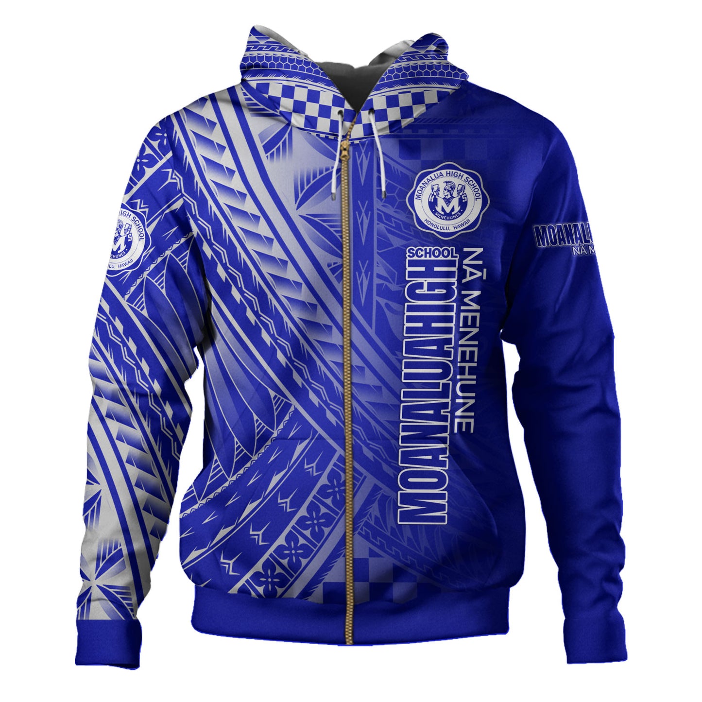 Hawaii Moanalua High School Hoodie - Custom Moanalua Na Menehune Hawaii Patterns