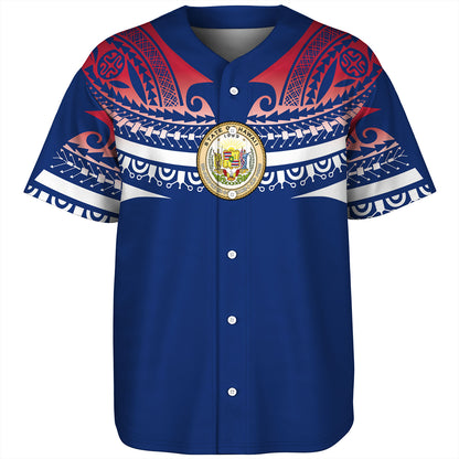 Hawaii Custom Personalised Baseball Shirt Polynesian Tattoo Style Flag Color