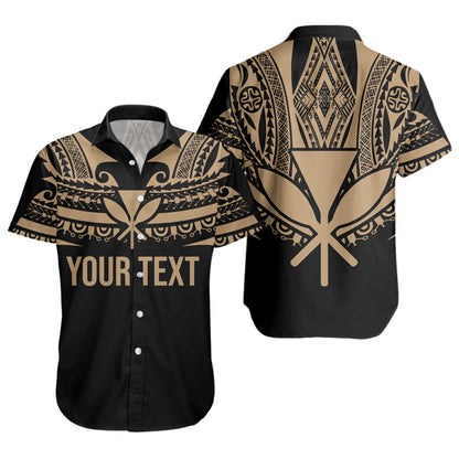 Hawaii Custom Personalised Short Sleeve Shirt Polynesian Tattoo Style
