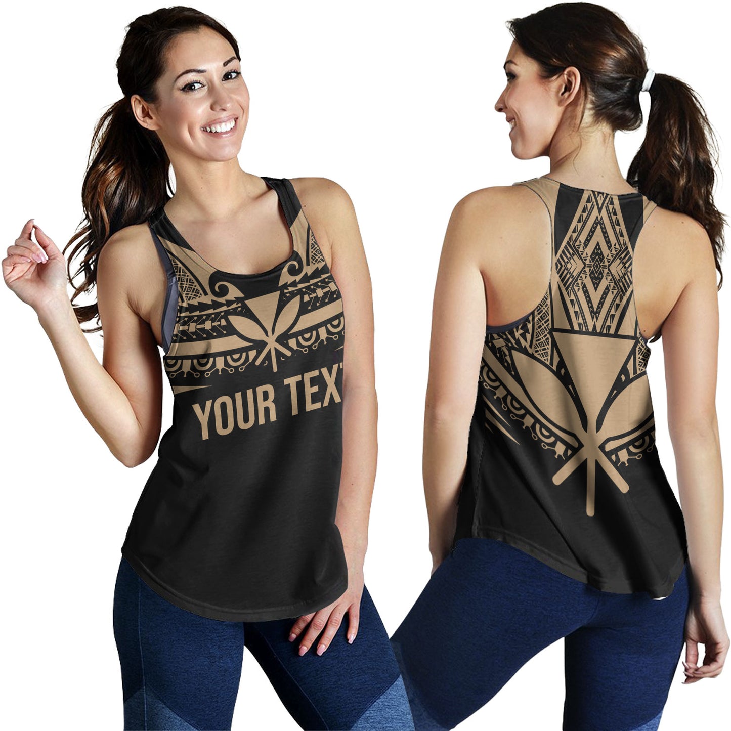 Hawaii Custom Personalised Women Tank Polynesian Tattoo Style