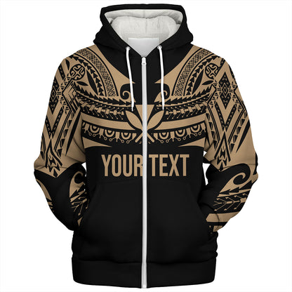 Hawaii Custom Personalised Sherpa Hoodie Polynesian Tattoo Style