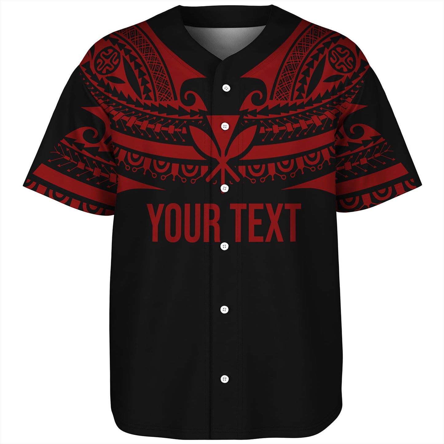 Hawaii Custom Personalised Baseball Shirt Polynesian Tattoo Style