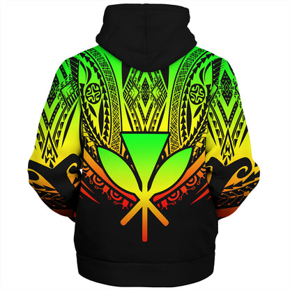 Hawaii Custom Personalised Sherpa Hoodie Polynesian Tattoo Style