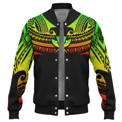 Hawaii Custom Personalised Baseball Jacket Polynesian Tattoo Style