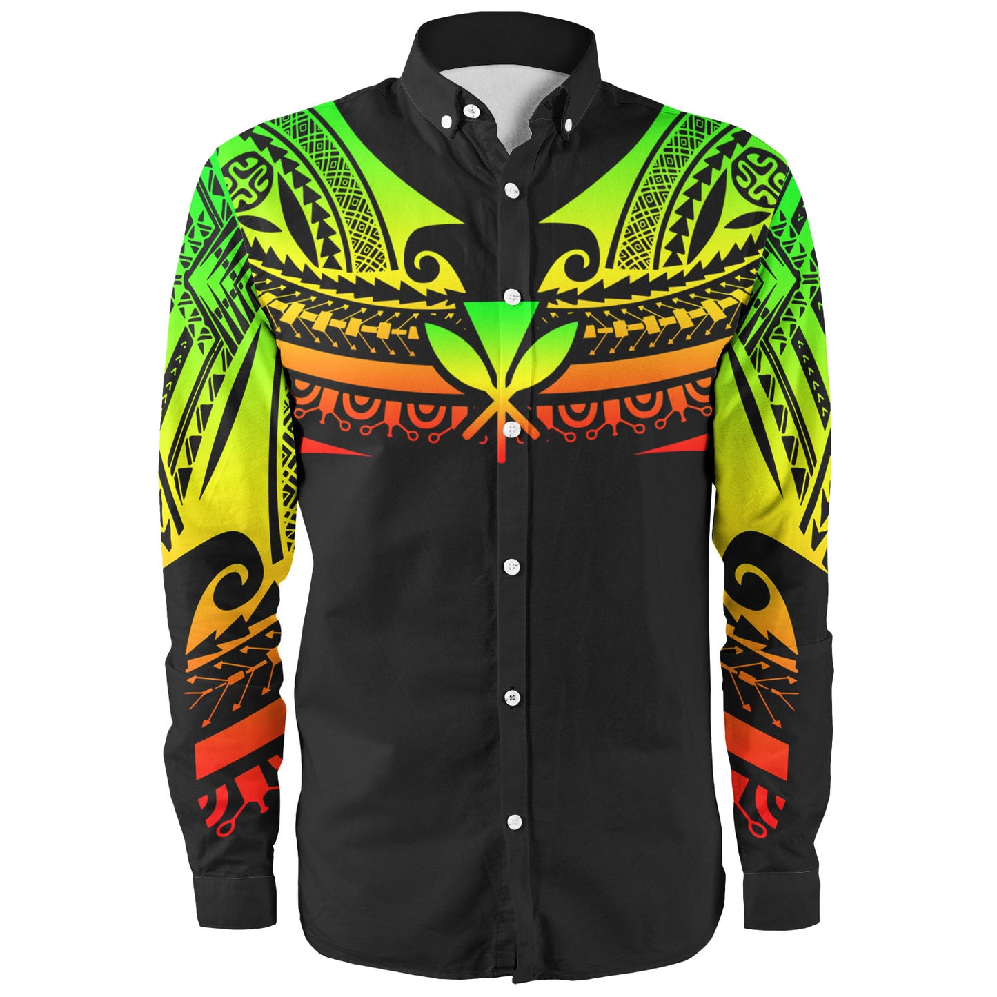 Hawaii Custom Personalised Long Sleeve Shirt Polynesian Tattoo Style