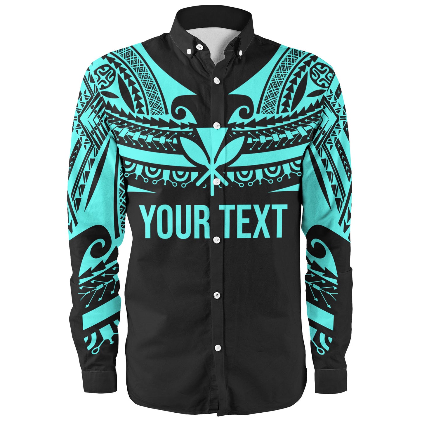 Hawaii Custom Personalised Long Sleeve Shirt Polynesian Tattoo Style