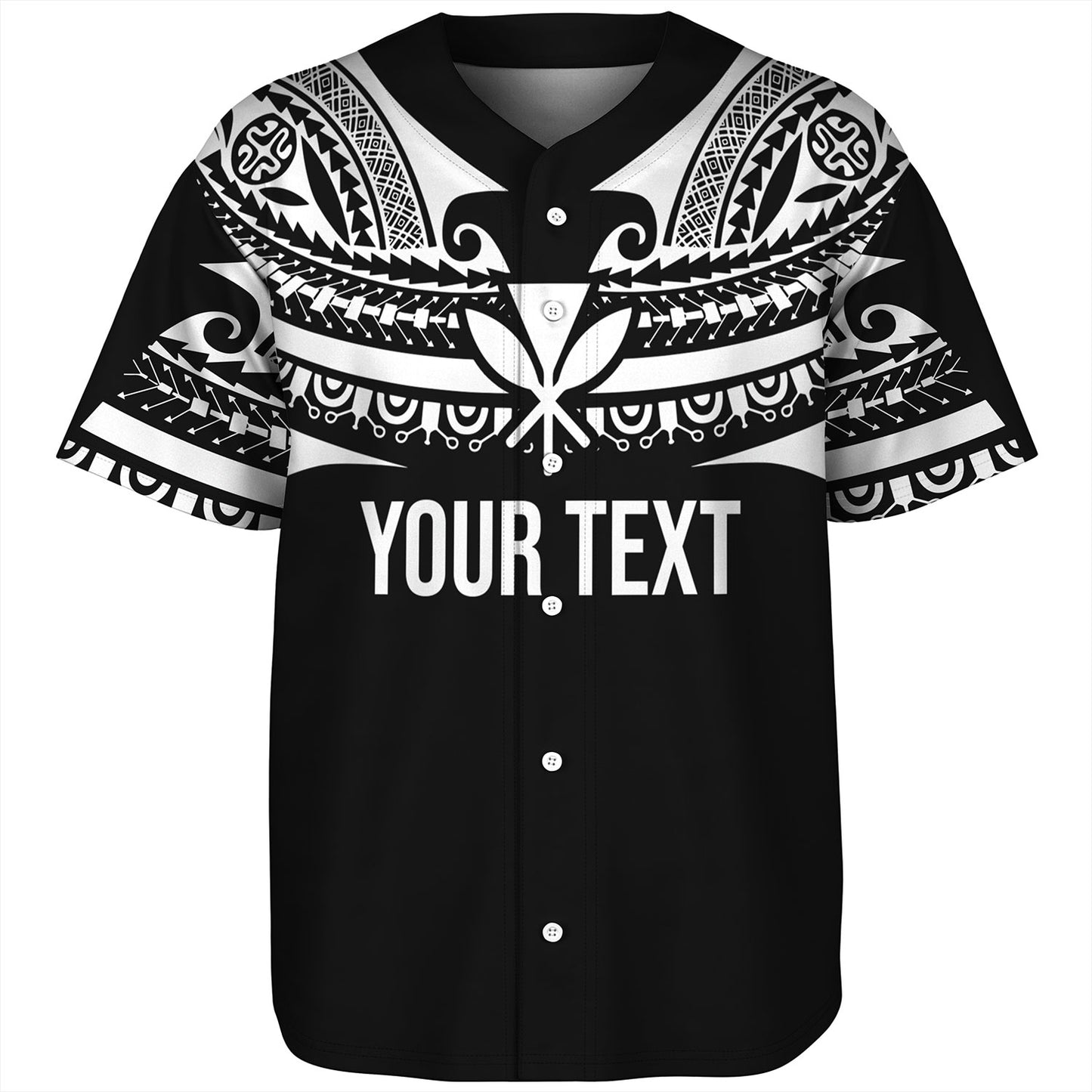 Hawaii Custom Personalised Baseball Shirt Polynesian Tattoo Style