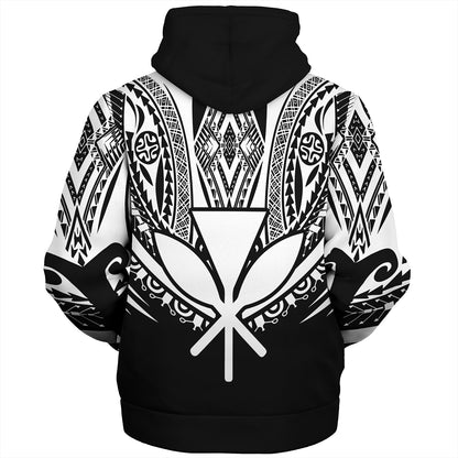 Hawaii Custom Personalised Sherpa Hoodie Polynesian Tattoo Style