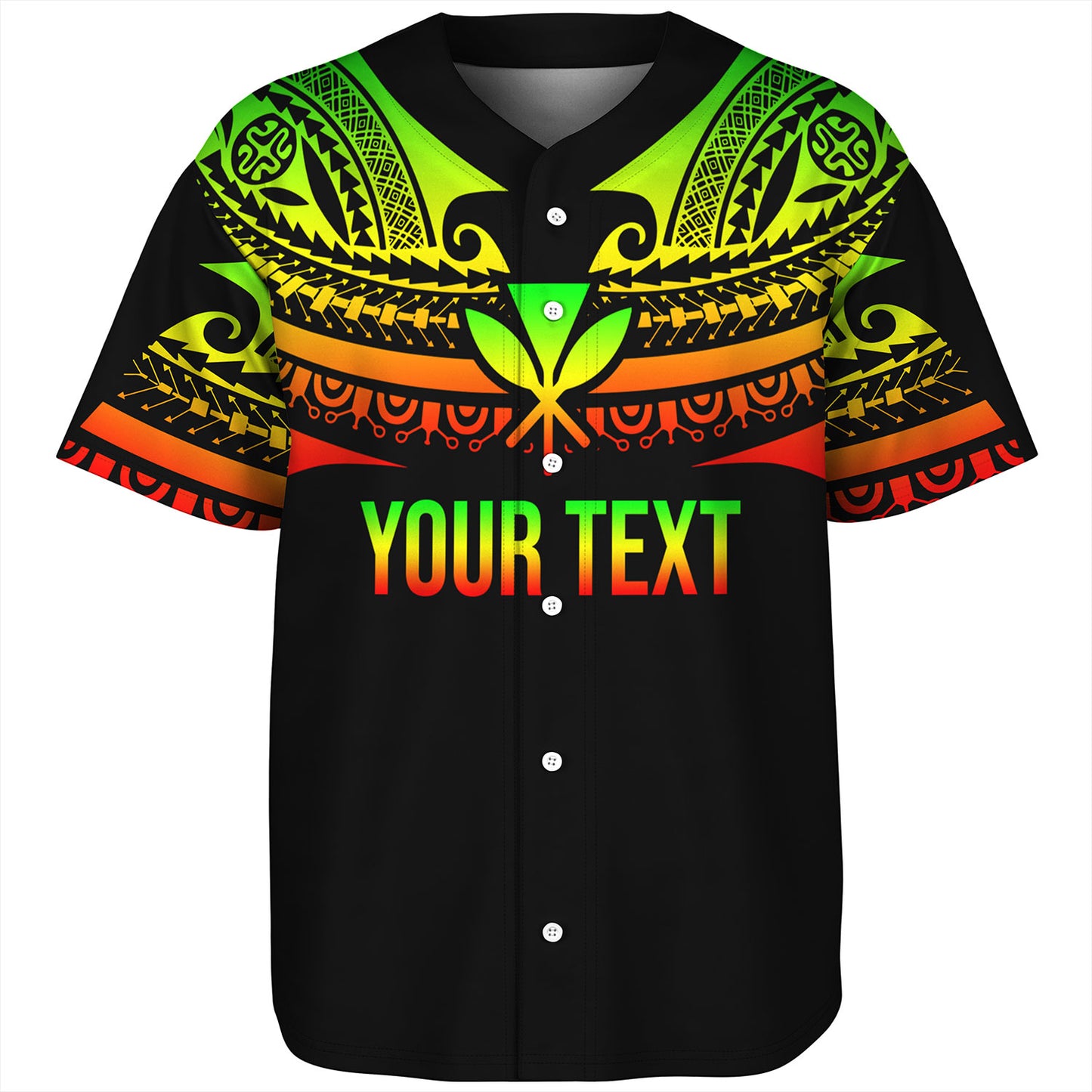Hawaii Custom Personalised Baseball Shirt Polynesian Tattoo Style