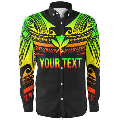 Hawaii Custom Personalised Long Sleeve Shirt Polynesian Tattoo Style