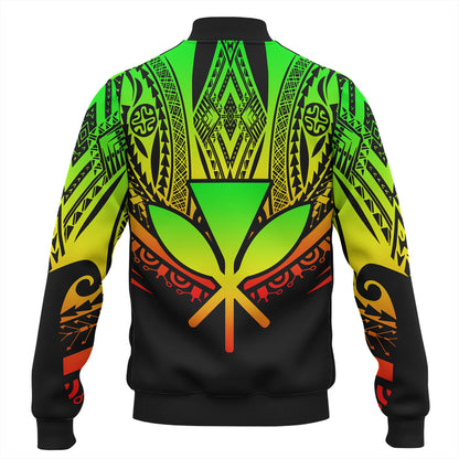 Hawaii Custom Personalised Baseball Jacket Polynesian Tattoo Style