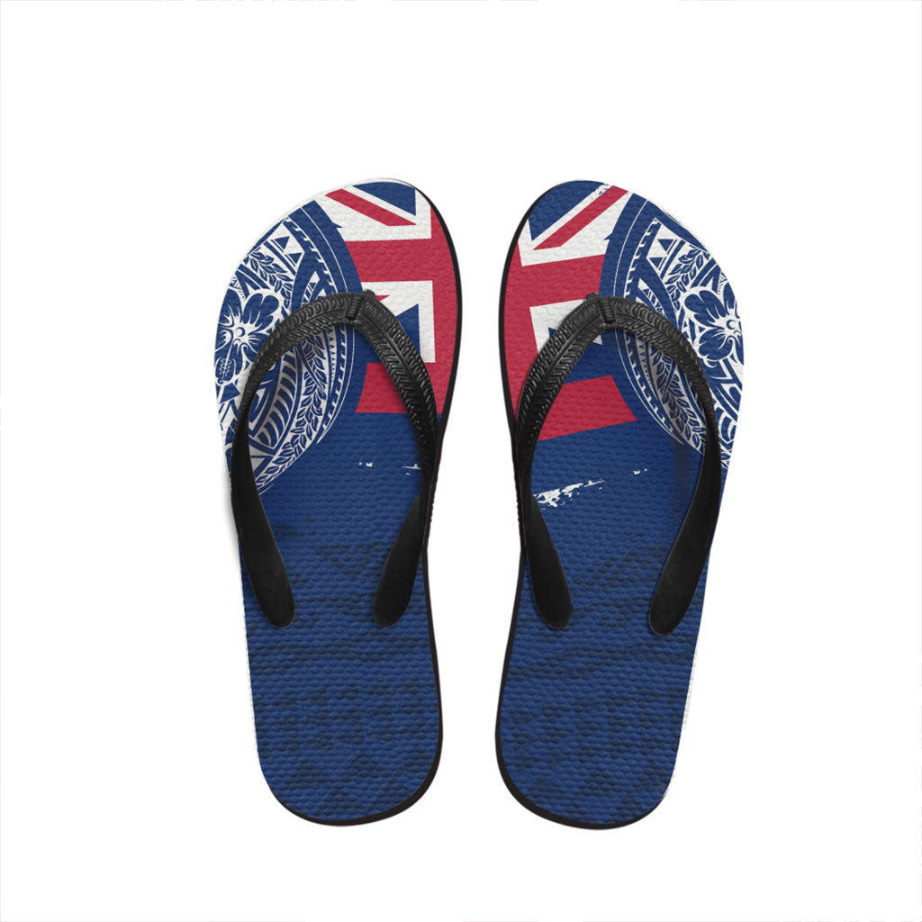 Hawaii Flip Flop Polynesian Flag With Coat Of Arms