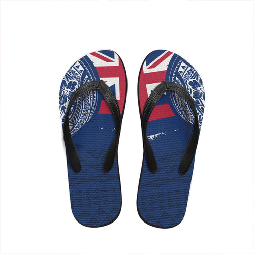 Hawaii Flip Flop Polynesian Flag With Coat Of Arms