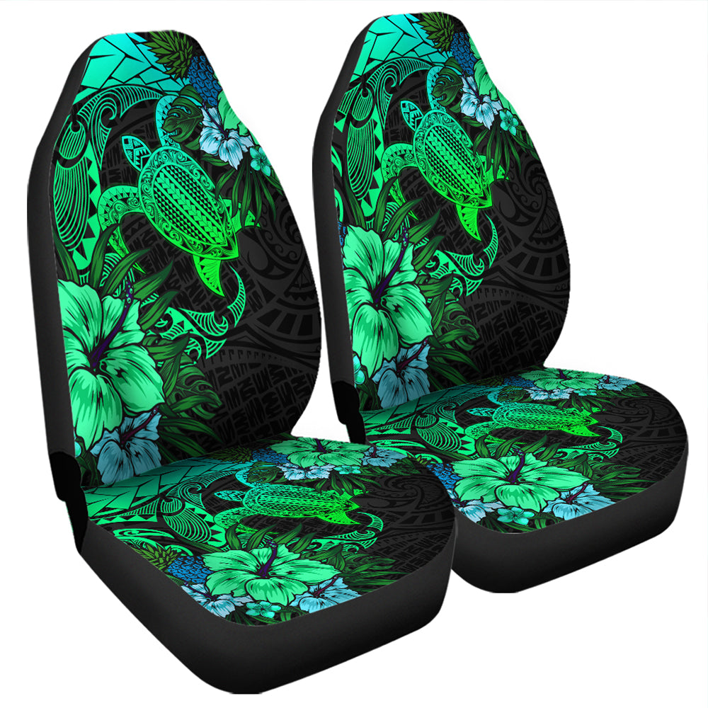 Hawaii Car Seat Covers Hawaii Polynesian Turtle Tropical Gardient Green