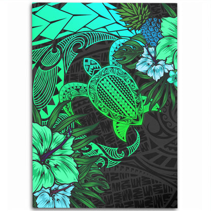 Hawaii Area Rug Hawaii Polynesian Turtle Tropical Gardient Green