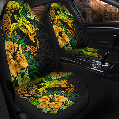 Hawaii Car Seat Covers Hawaii Polynesian Turtle Tropical Gardient Yellow