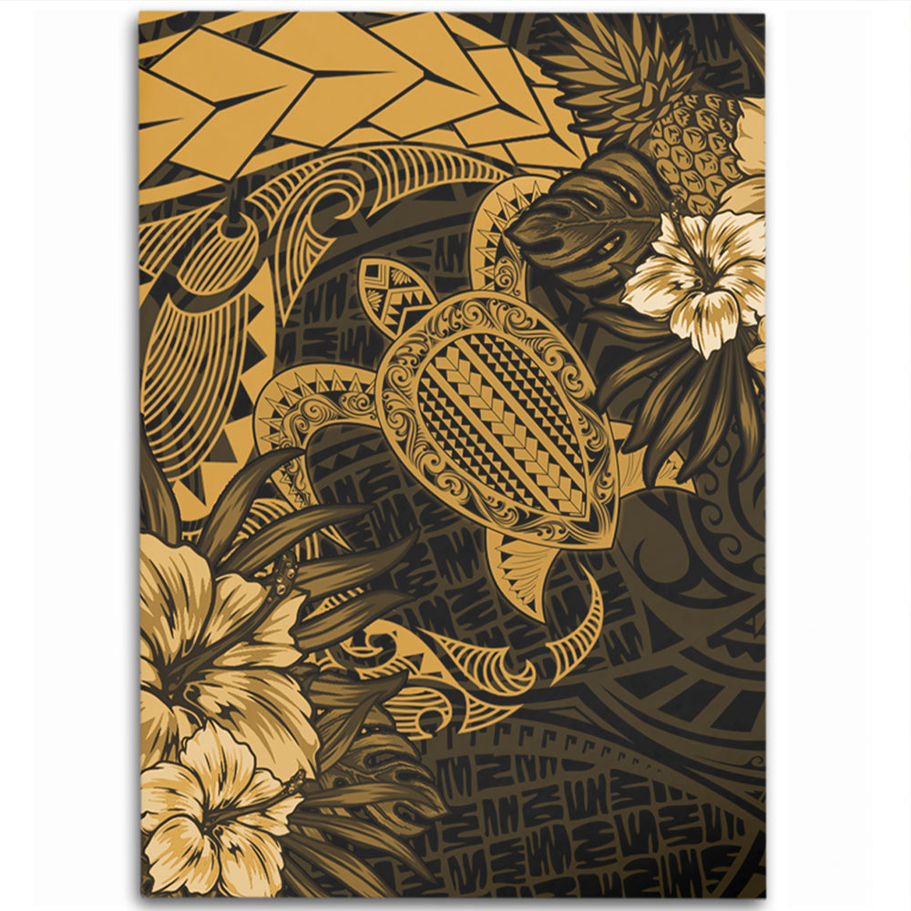 Hawaii Area Rug Hawaii Polynesian Turtle Tropical Golden