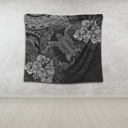 Hawaii Tapestry Hawaii Polynesian Turtle Tropical Grey