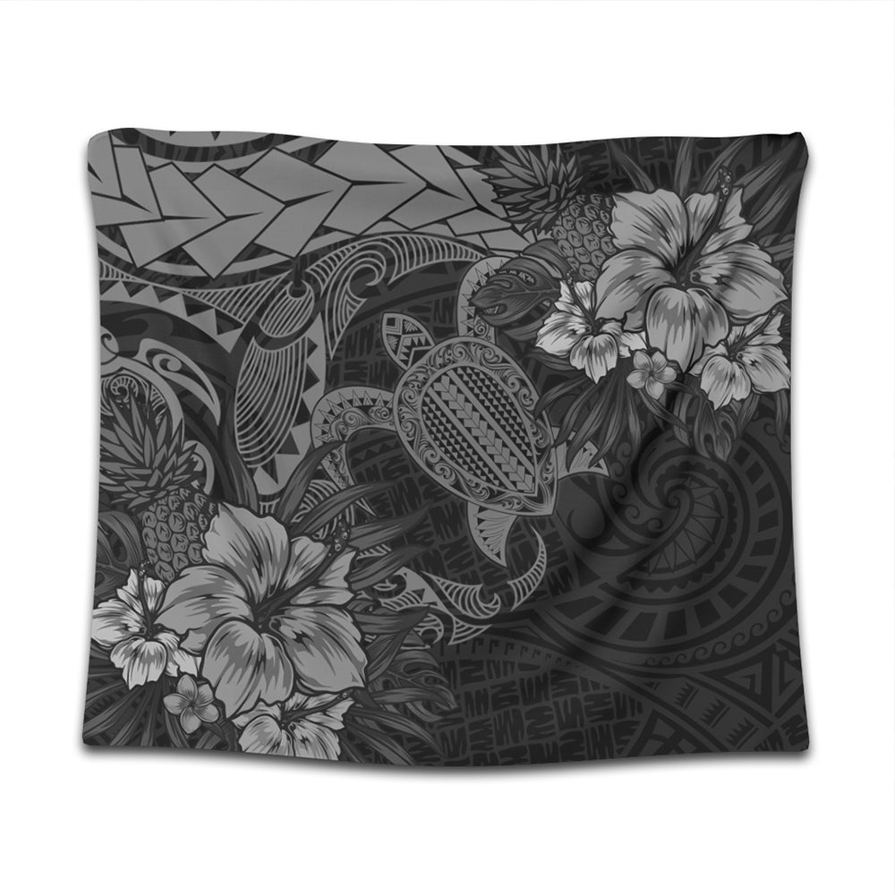 Hawaii Tapestry Hawaii Polynesian Turtle Tropical Grey