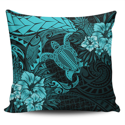 Hawaii Pillow Cover Hawaii Polynesian Turtle Tropical Turquoise
