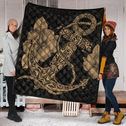 Hawaii Premium Quilt Anchor Poly Tribal Gold