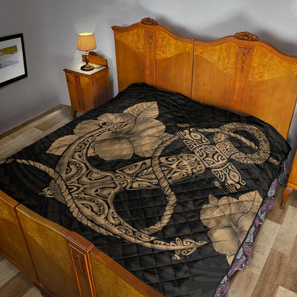 Hawaii Premium Quilt Anchor Poly Tribal Gold