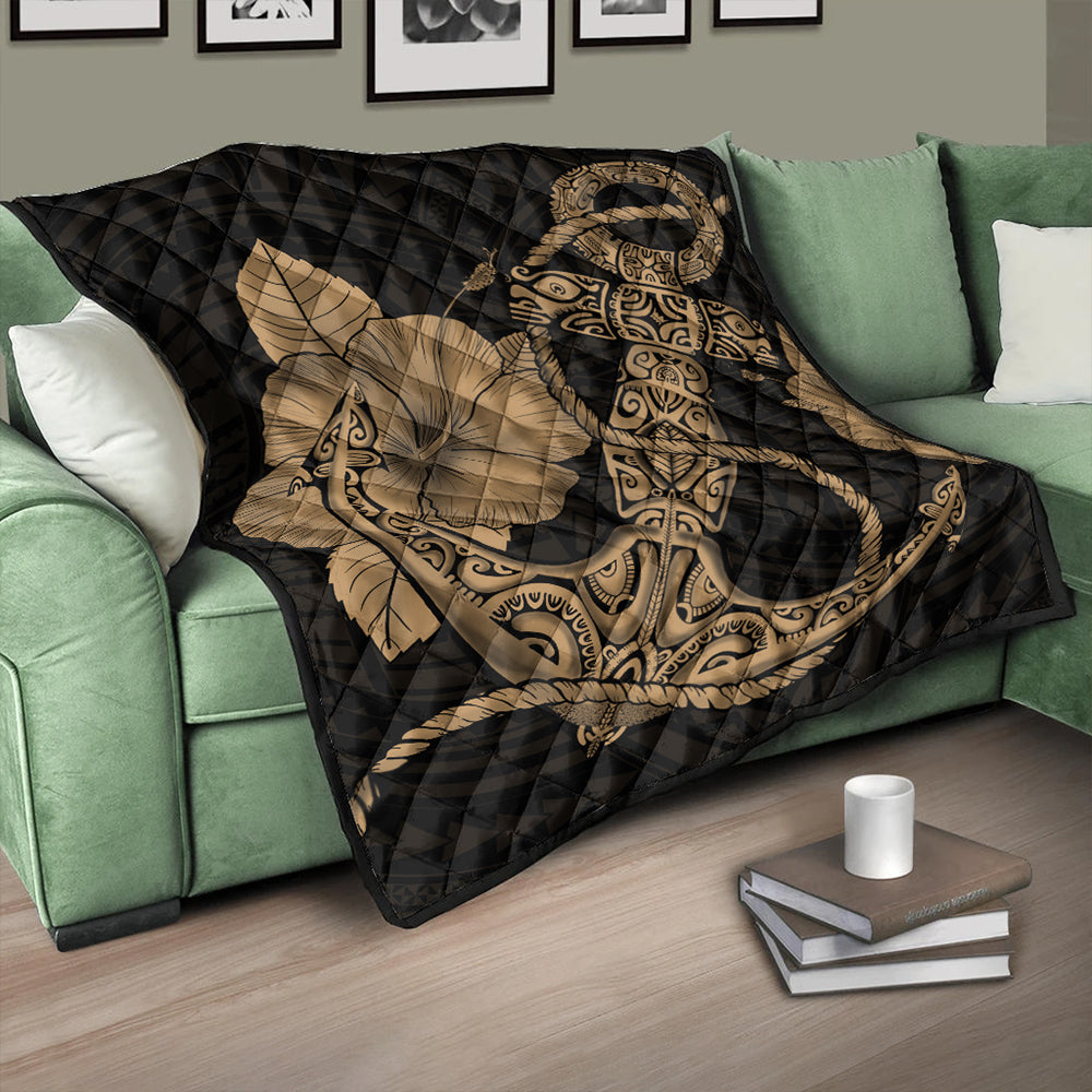 Hawaii Premium Quilt Anchor Poly Tribal Gold