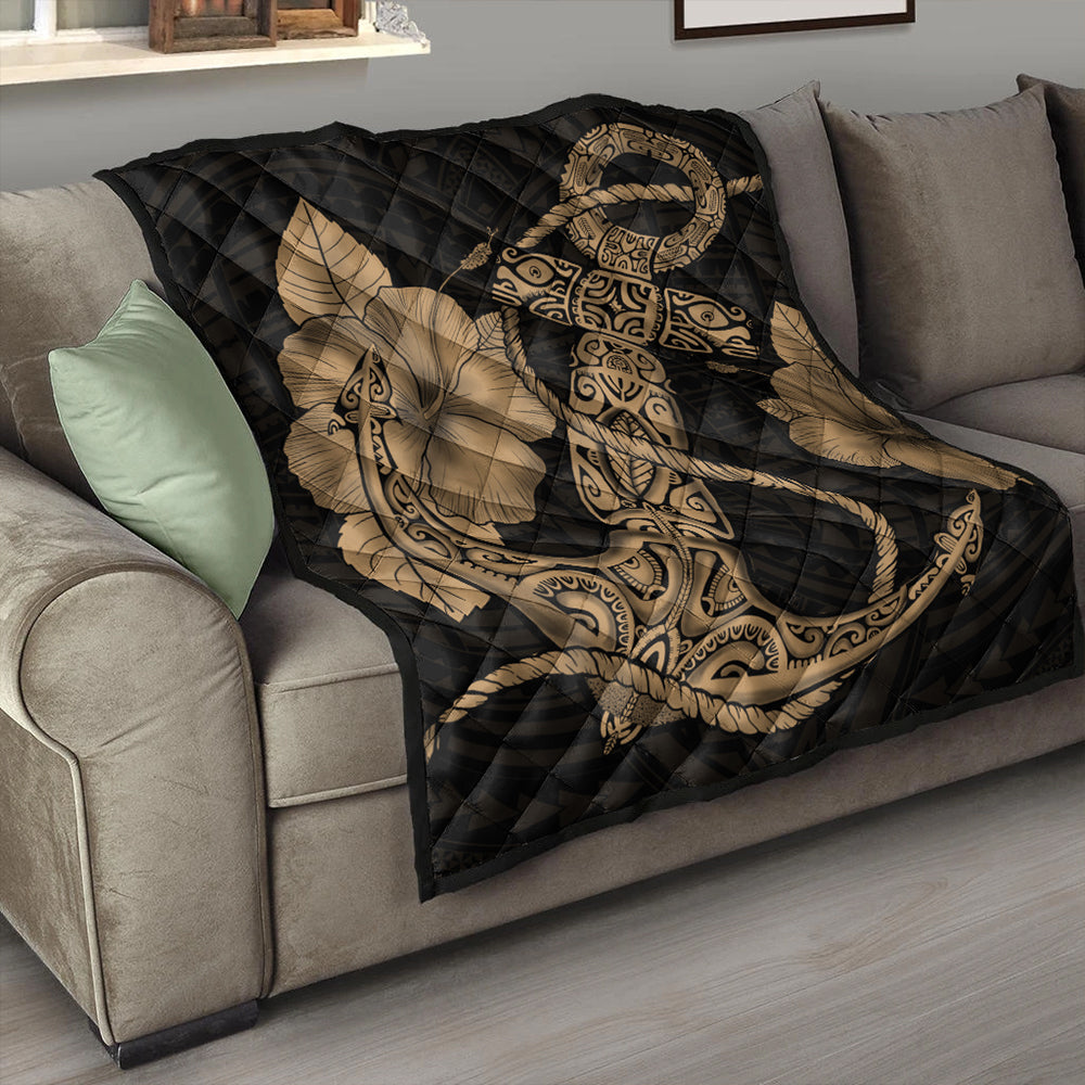 Hawaii Premium Quilt Anchor Poly Tribal Gold