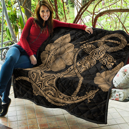 Hawaii Premium Quilt Anchor Poly Tribal Gold