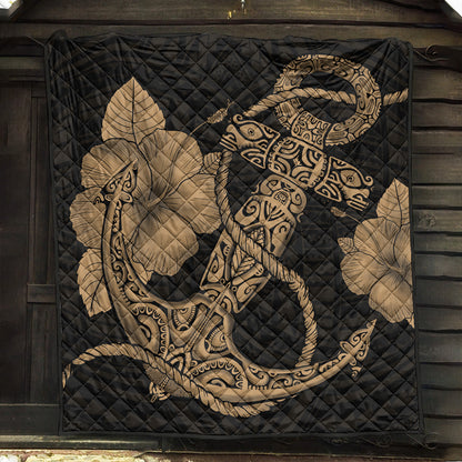 Hawaii Premium Quilt Anchor Poly Tribal Gold