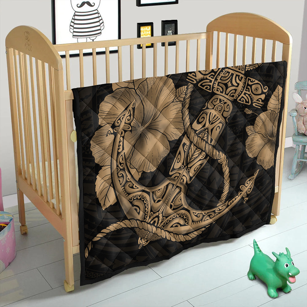 Hawaii Premium Quilt Anchor Poly Tribal Gold