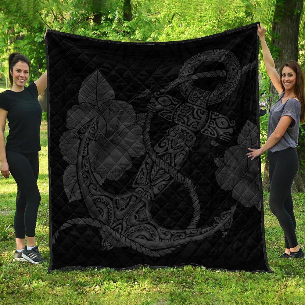 Hawaii Premium Quilt Anchor Poly Tribal Gray